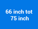 66 inch tot 75 inch